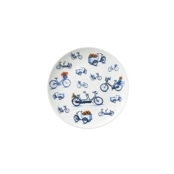Heinen Delfts Blauw Bord Fietsen - 20 cm