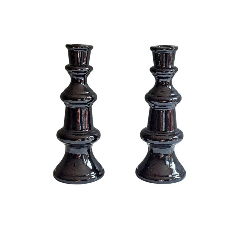 Kandelaar Schaakstuk Zwart