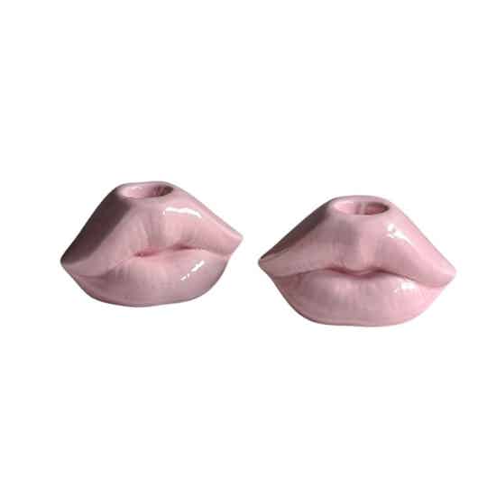 Kandelaar Lip M Lichtroze