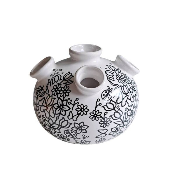 Tulpenvaas Doodle Black