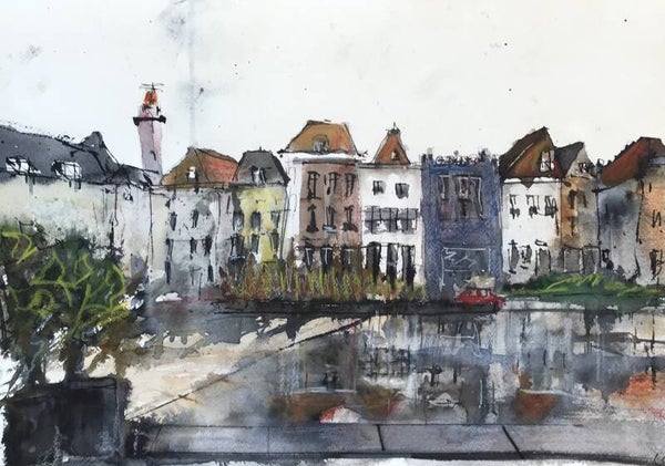 Aquarel Vlissingen, Bellamypark na de Regen