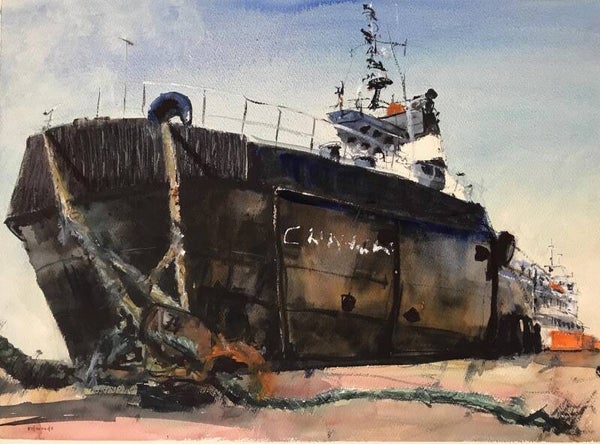 Aquarel Vlissingen, Binnenhaven