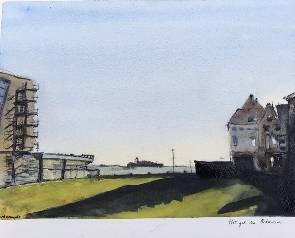 Aquarel Vlissingen, Gat van Britannia