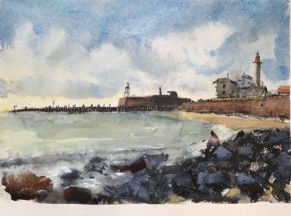 Aquarel Vlissingen, Oranjedijk