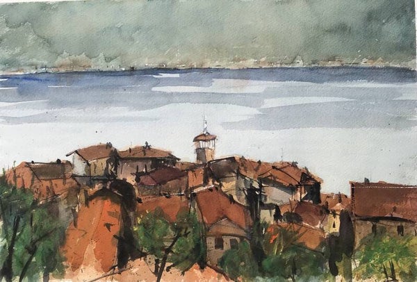 Aquarel Sala Comincina Italie