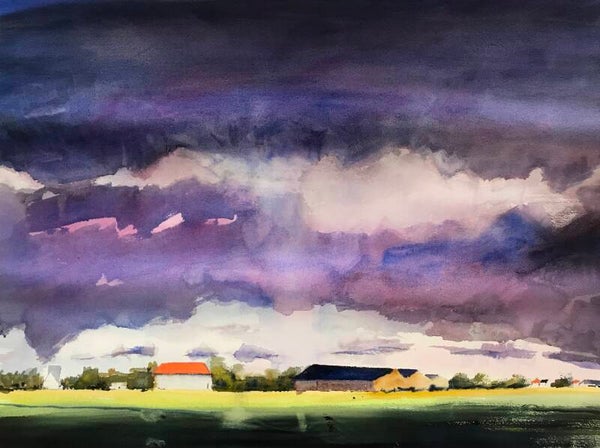 Aquarel Aagtekerke, Kloosterweg