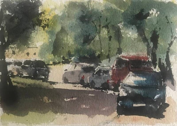 Aquarel Vlissingen, carpark