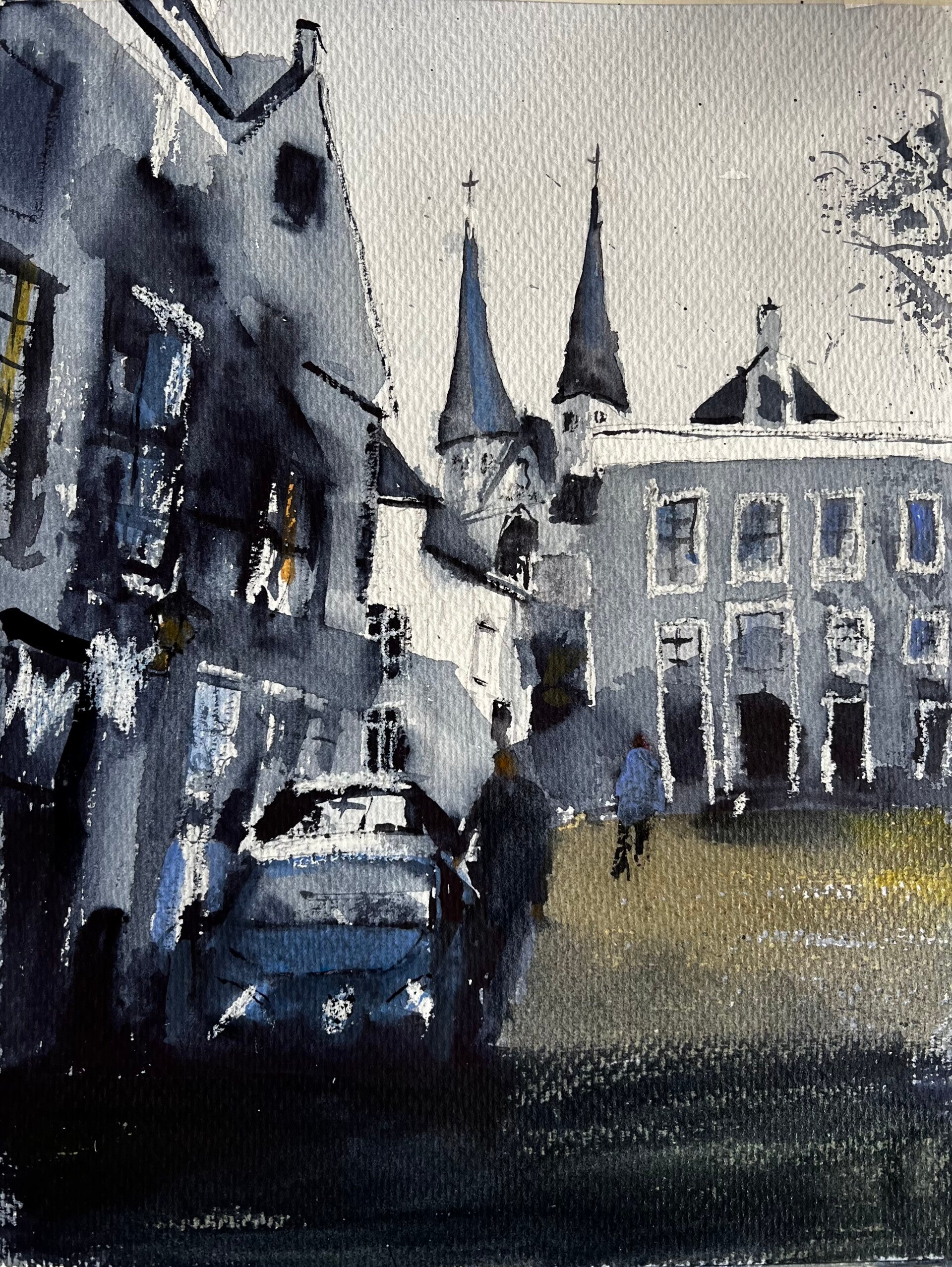 Aquarel Deventer Rijkmanstraat