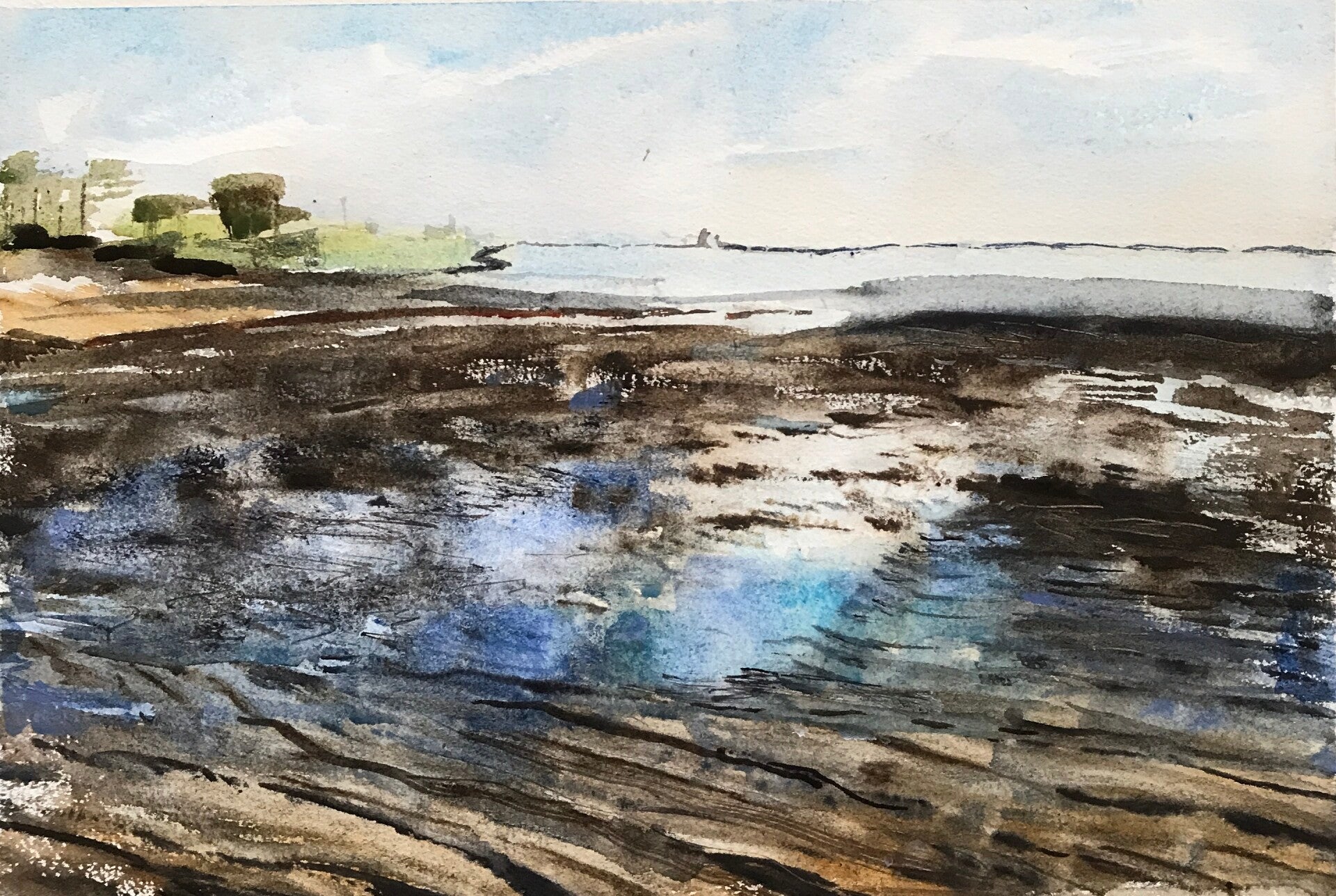 Aquarel Ritthem Strand