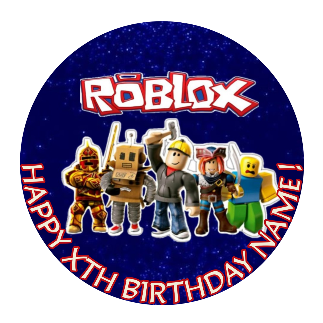 🎂ROBLOX 🎂PERSONALISED Edible Cake Topper ICING SHEET