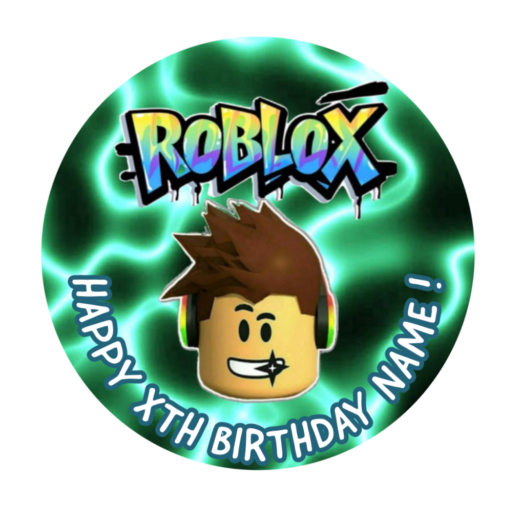 🎂ROBLOX 🎂PERSONALISED Edible Cake Topper ICING SHEET
