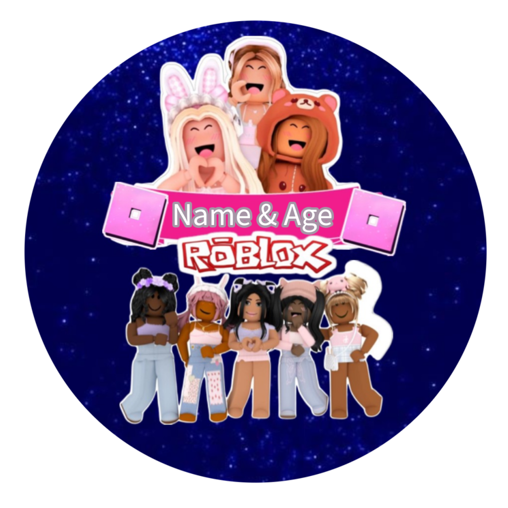 🎂ROBLOX GIRLS 🎂PERSONALISED Edible Cake Topper ICING SHEET