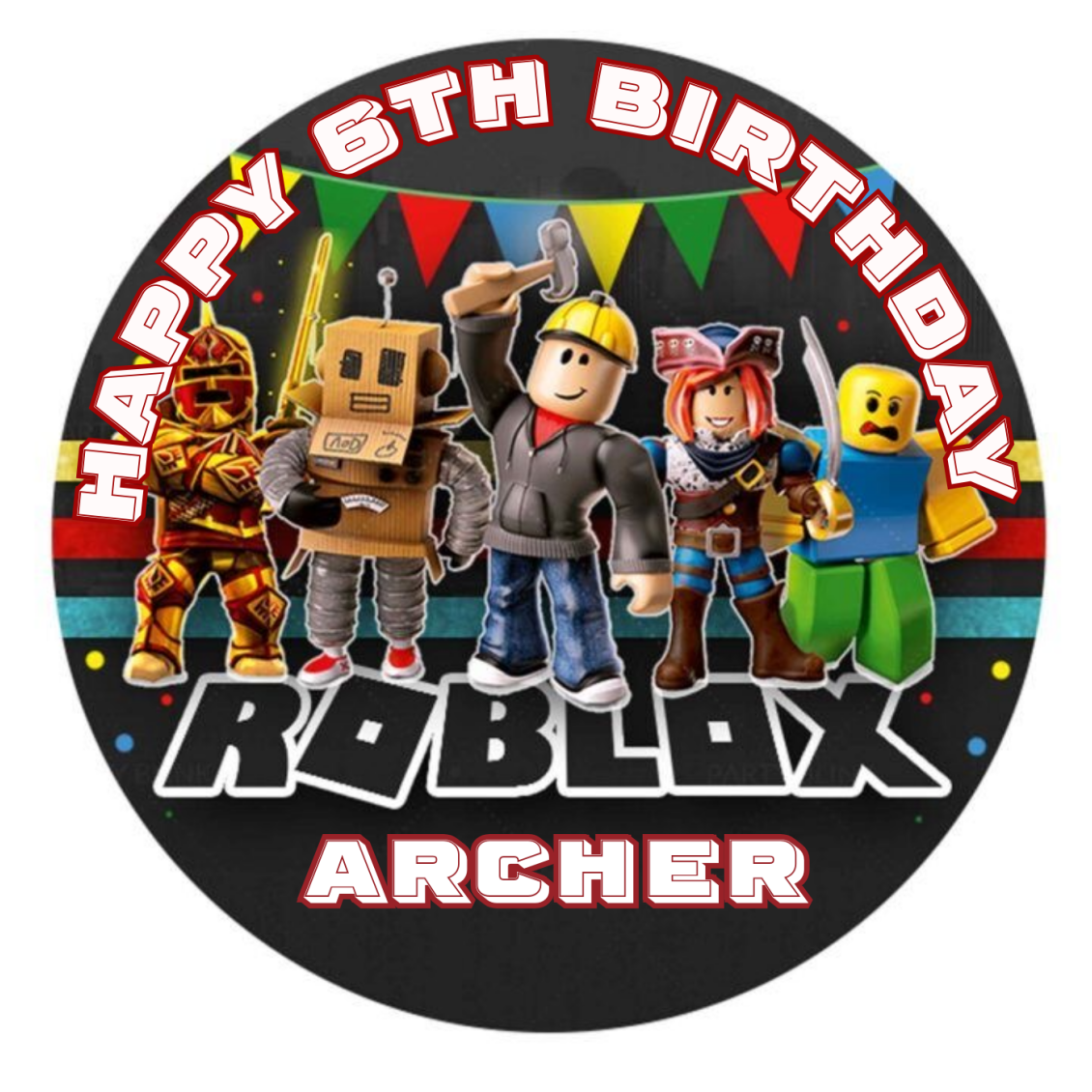 🎂ROBLOX 🎂PERSONALISED Edible Cake Topper ICING SHEET