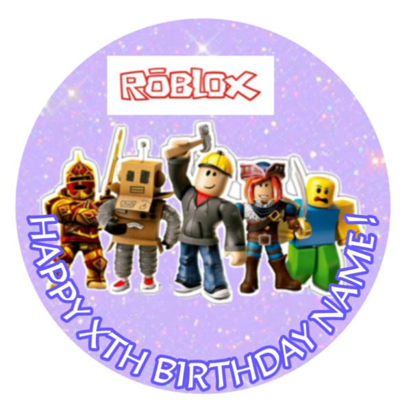 🎂ROBLOX 🎂PERSONALISED Edible  Cake Topper ICING SHEET