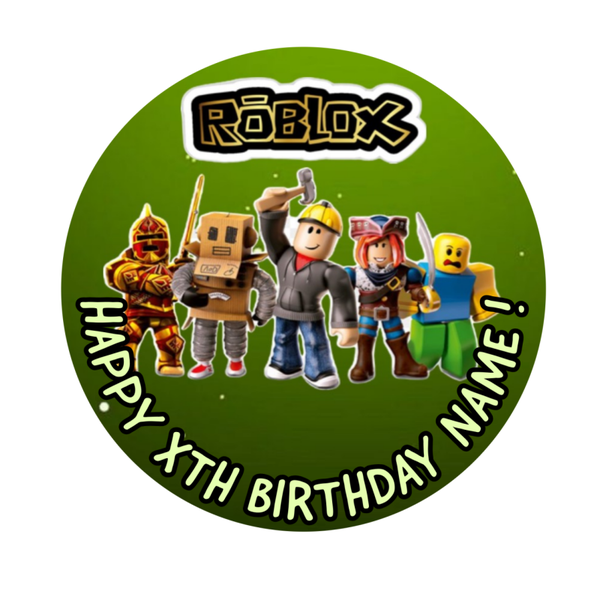 🎂ROBLOX 🎂PERSONALISED Edible Cake Topper ICING SHEET