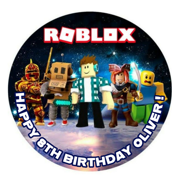 🎂ROBLOX 🎂PERSONALISED Edible Cake Topper ICING SHEET