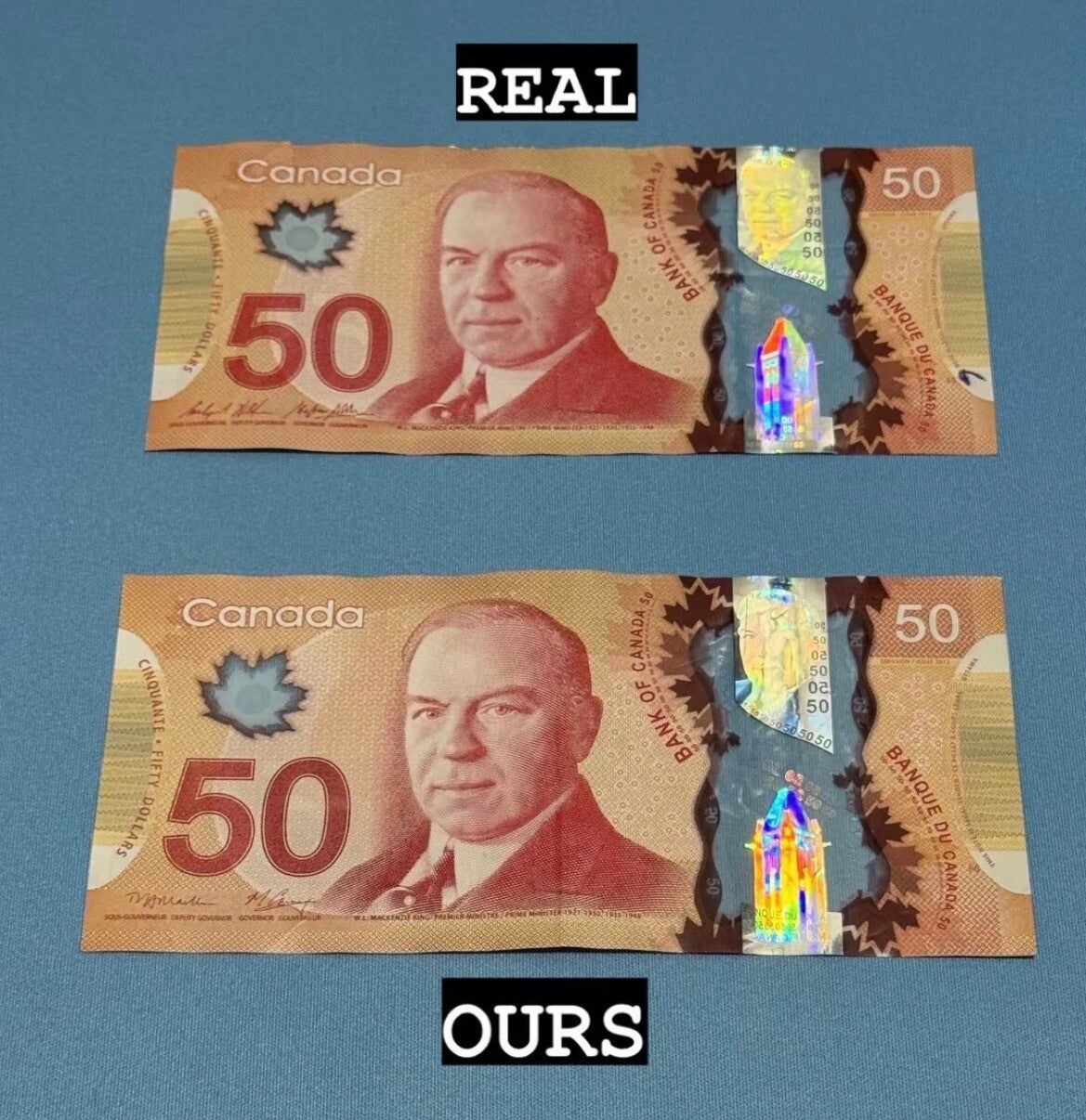 50 dollar Canadian bill