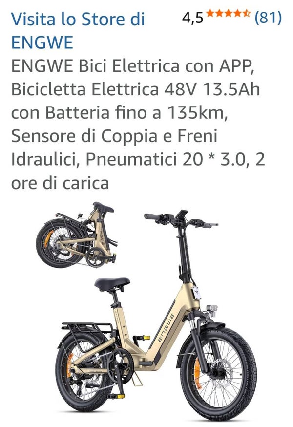 Bicicletta elettrica uomo
