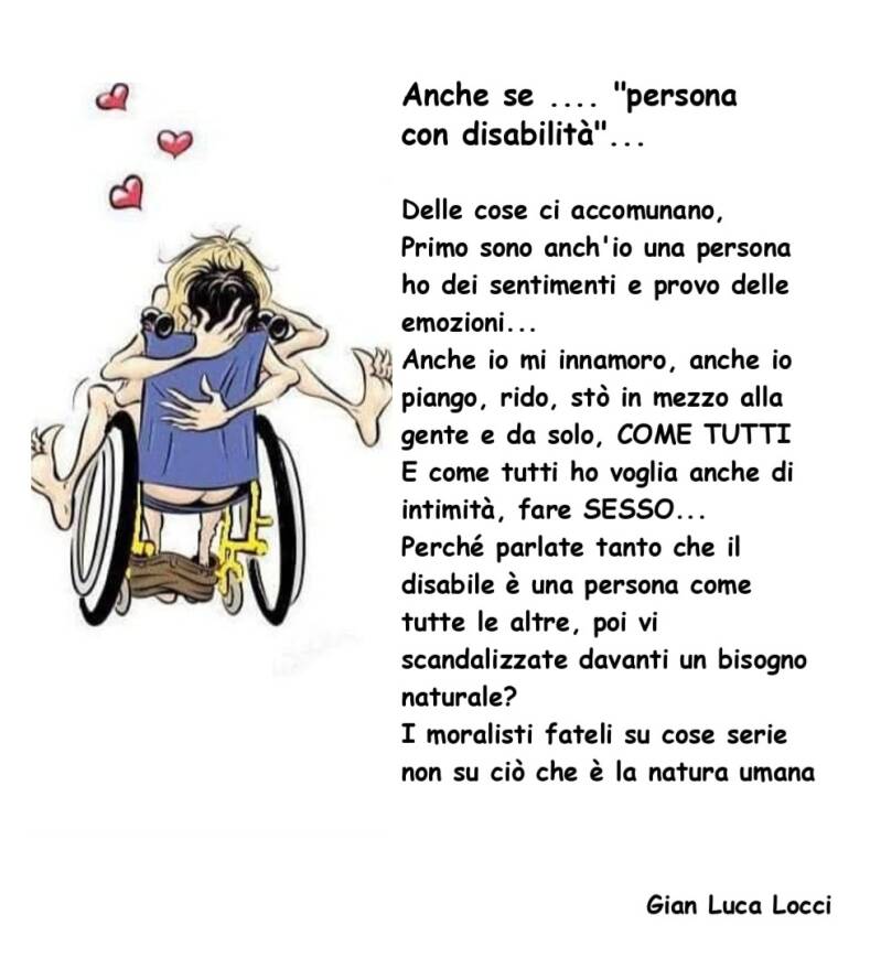 Coppia in atteggiamento affettuoso — affettività e relazioni per persone con disabilità