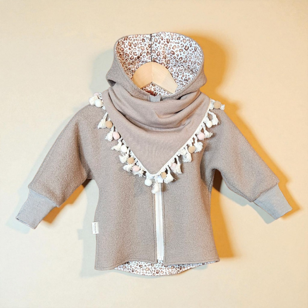 Oversize Wollwalk Jacke für Kinder