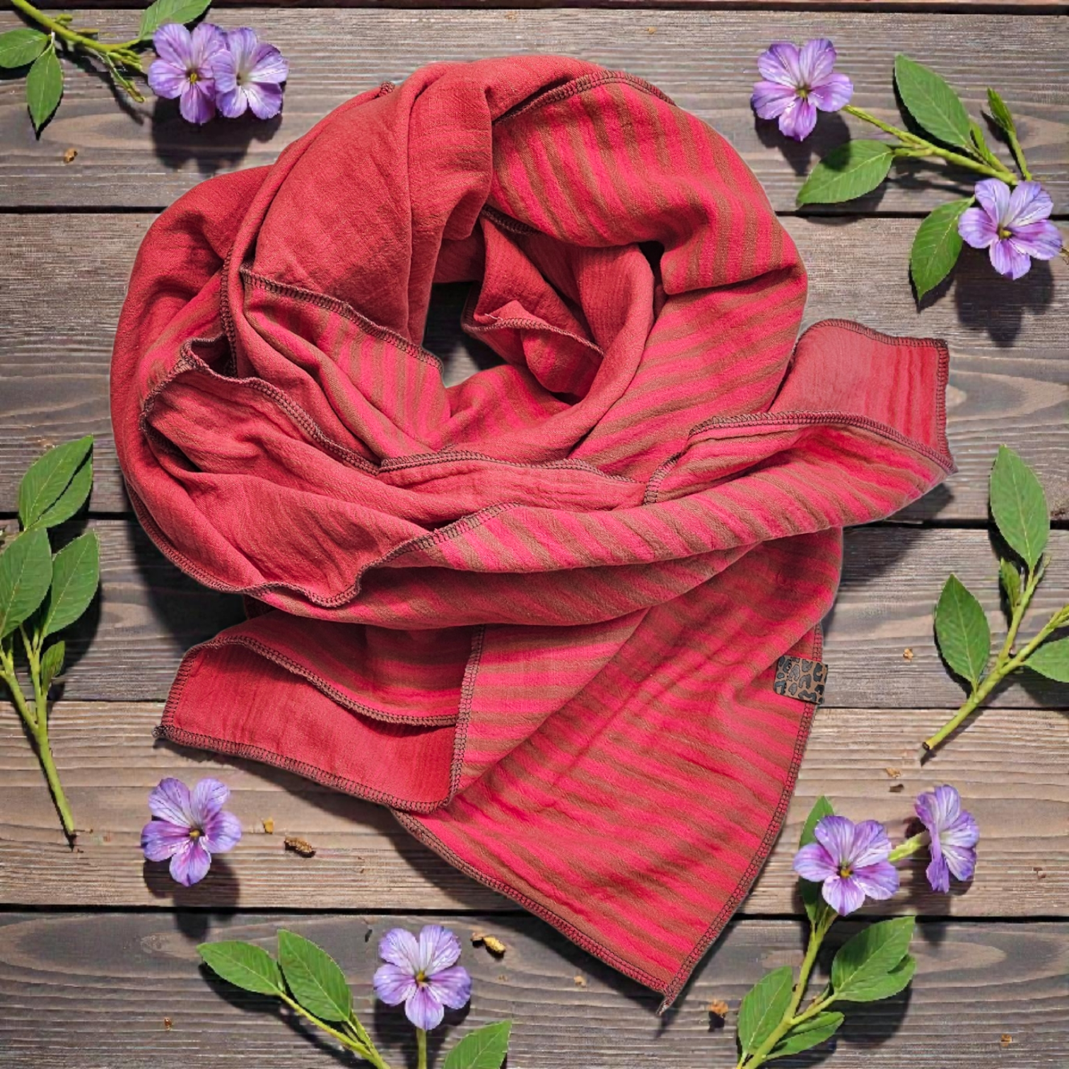 XXL Musselintuch Patch strawberry/cookie