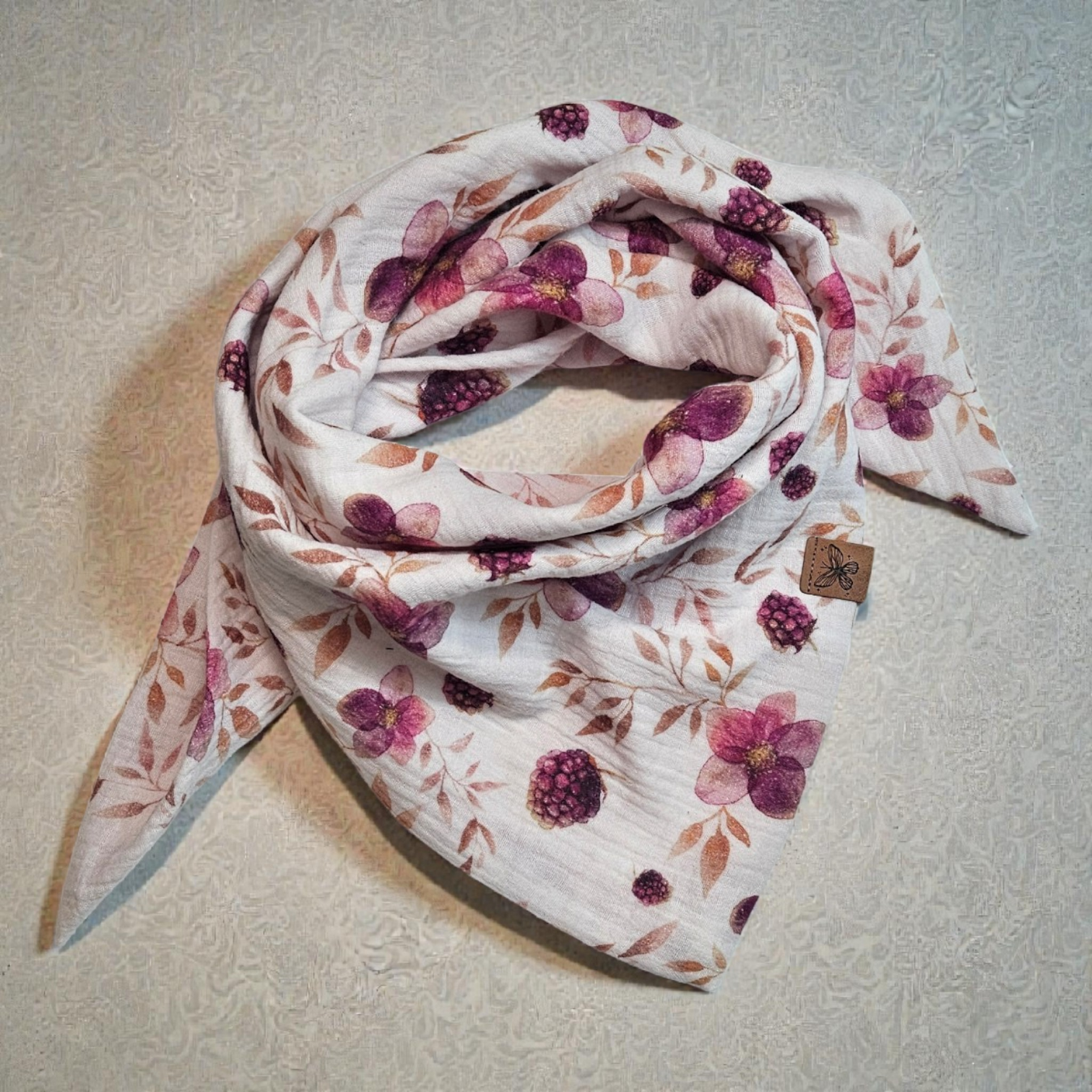 Musselintuch Himbeeren