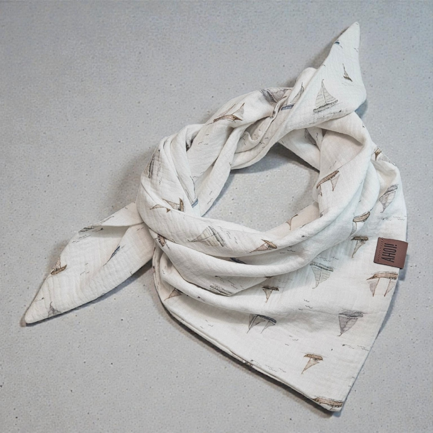 Musselintuch Segelboote