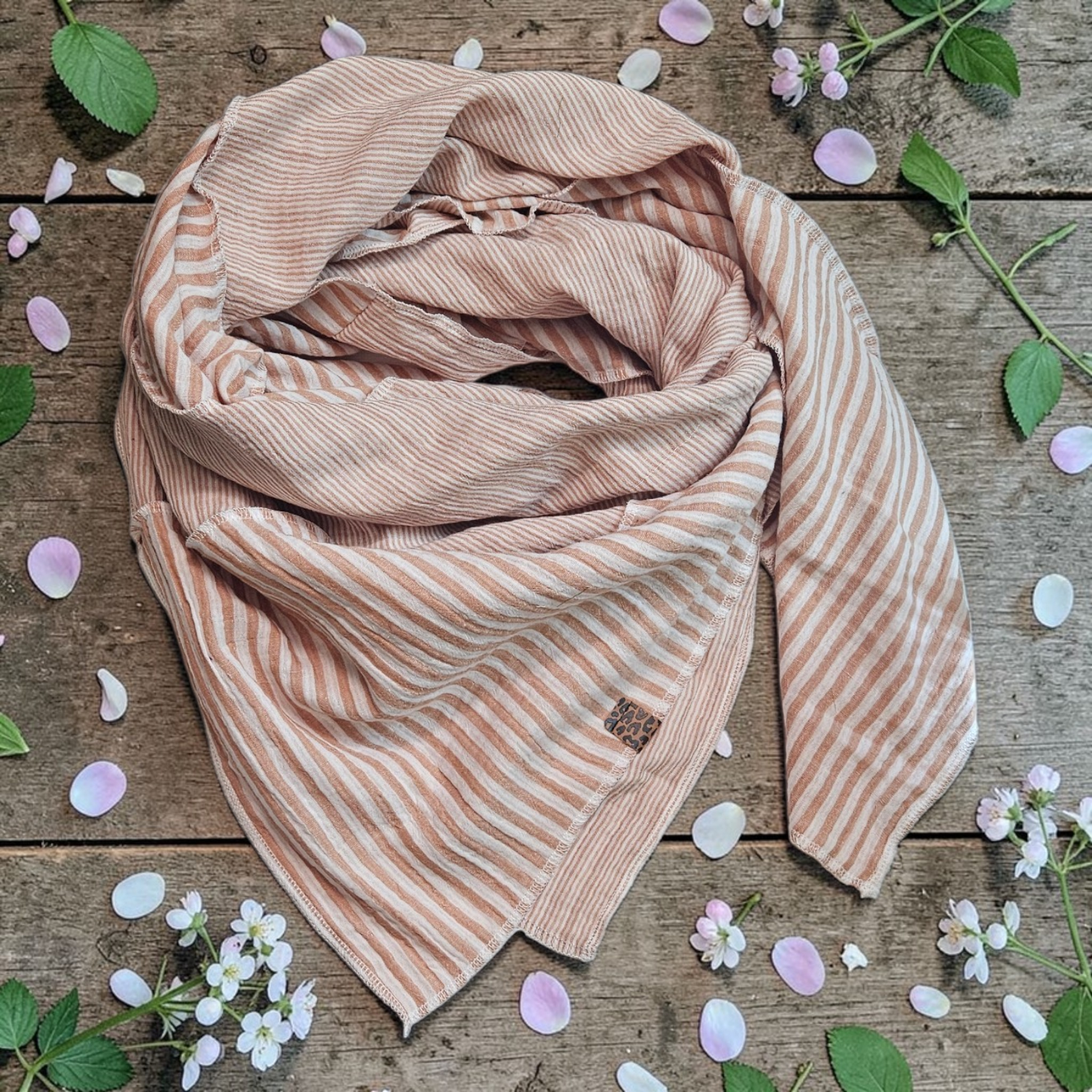 XXL Musselintuch Patch sand creme