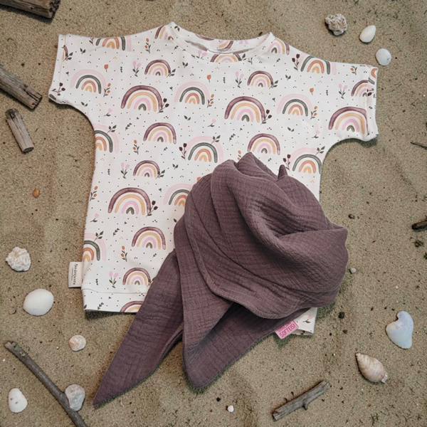 T-Shirt Rainbow & Flowers