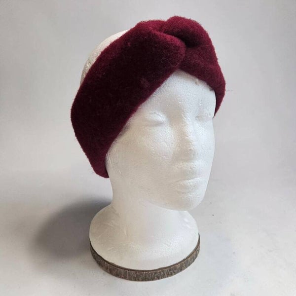 Wollfleece Stirnband Bordeaux