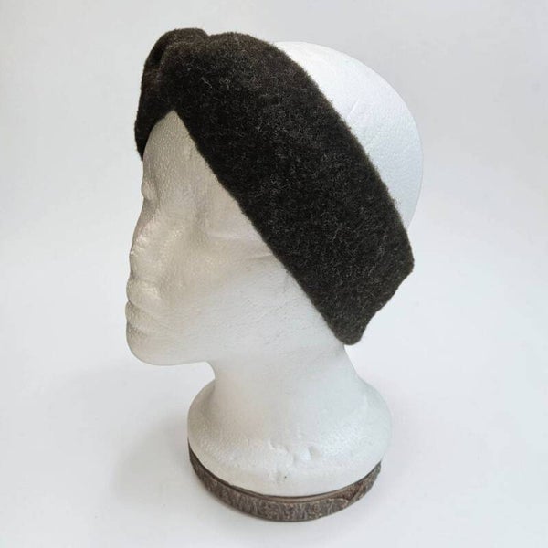 Wollfleece Stirnband oliv meliert