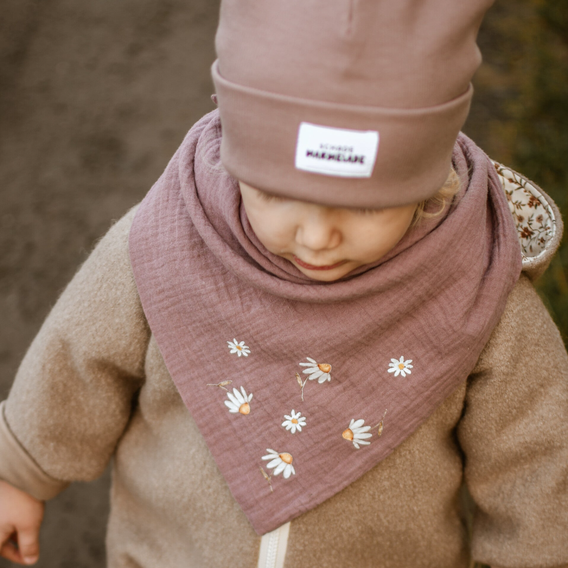 Musselintuch Mauve flowers