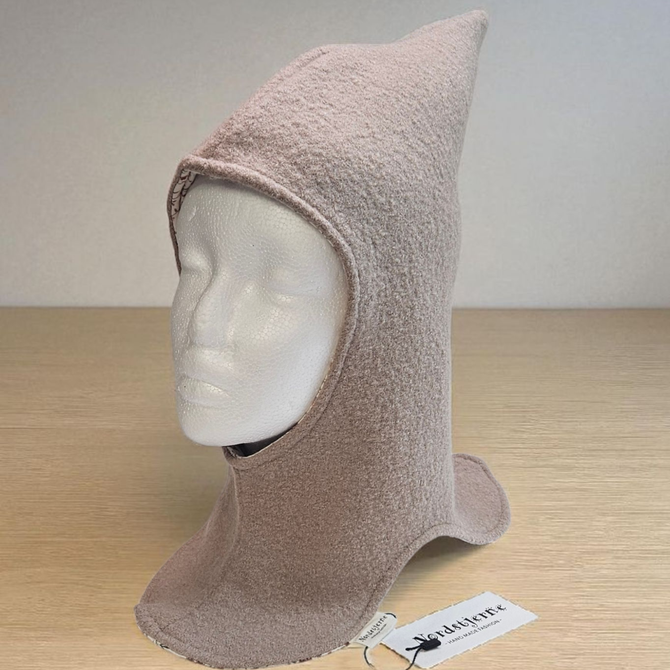 Zipfel Schlupfmütze Wollwalk taupe