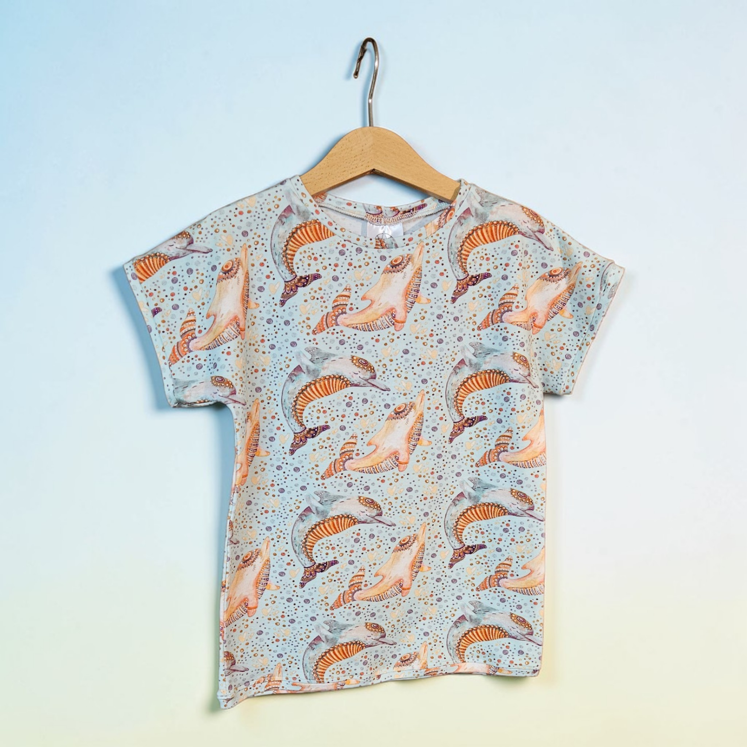 Kinder T Shirt Boho Delfin