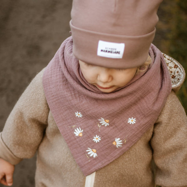 Musselintuch Mauve flowers