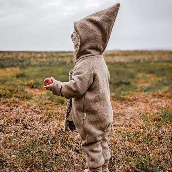 Wollwalk Overall mit Zipfelkapuze