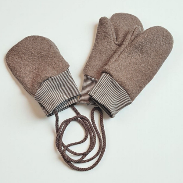 Wollwalk Handschuhe für Kinder taupe