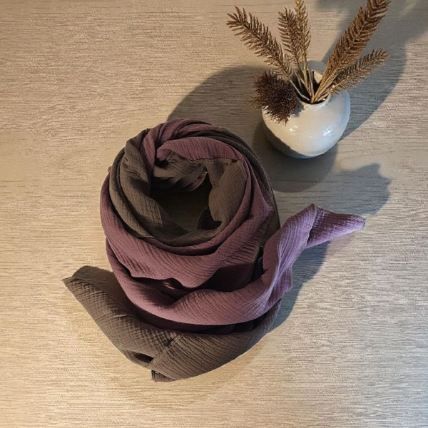 XXL Musselintuch Pacht mauve taupe