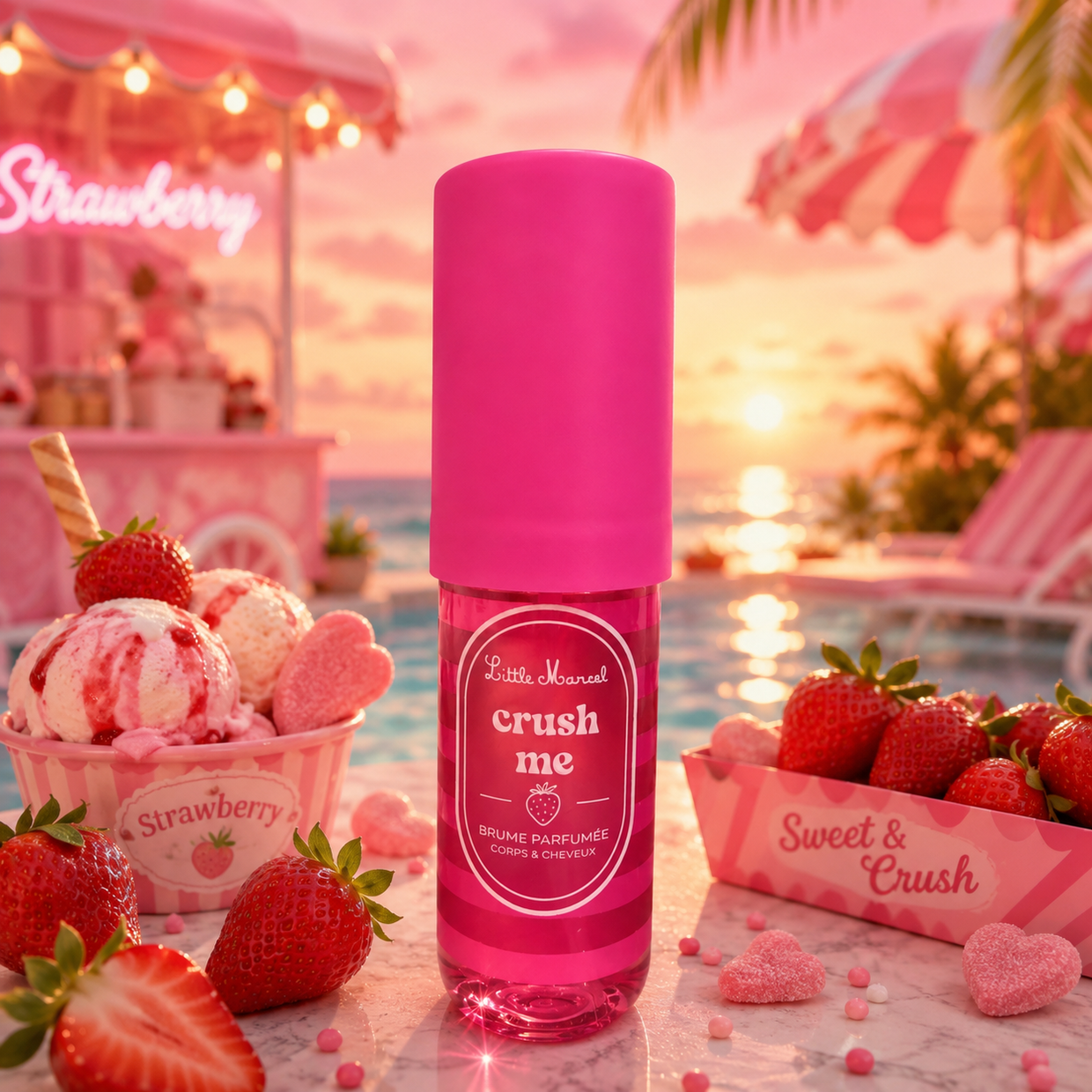 Brume corps et cheveux crush me (fraise) 160ml
