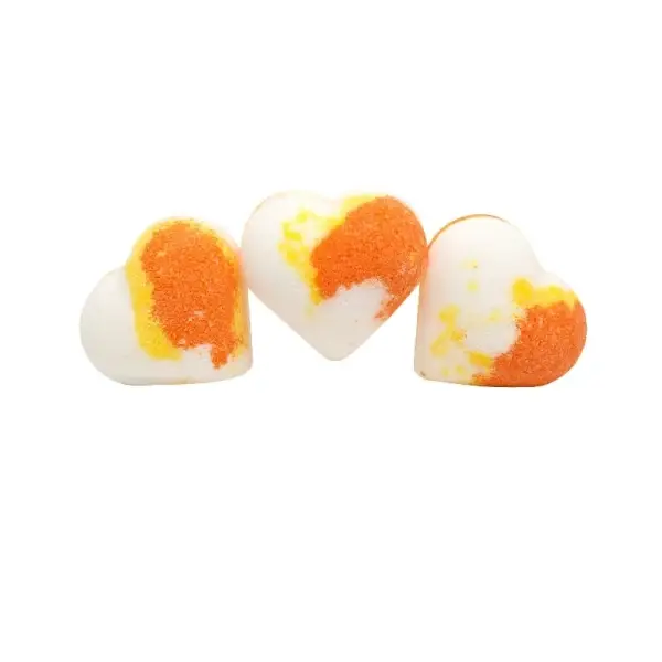 Bombes de bain cœur pêche