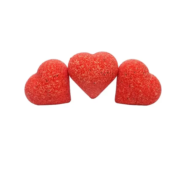 Bombes de bain cœur fraise