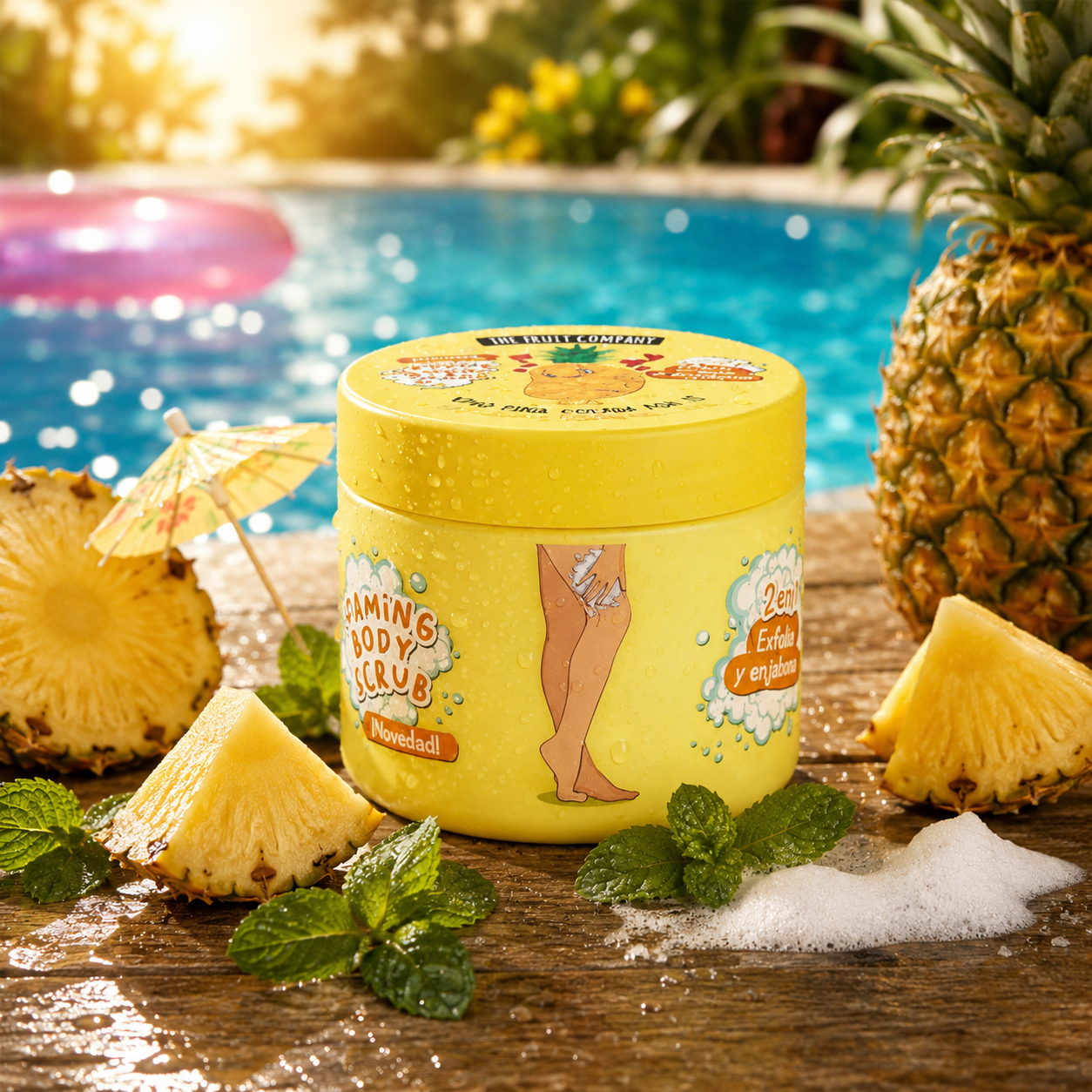 Gel douche / gommage 2en1 the fruit company Ananas