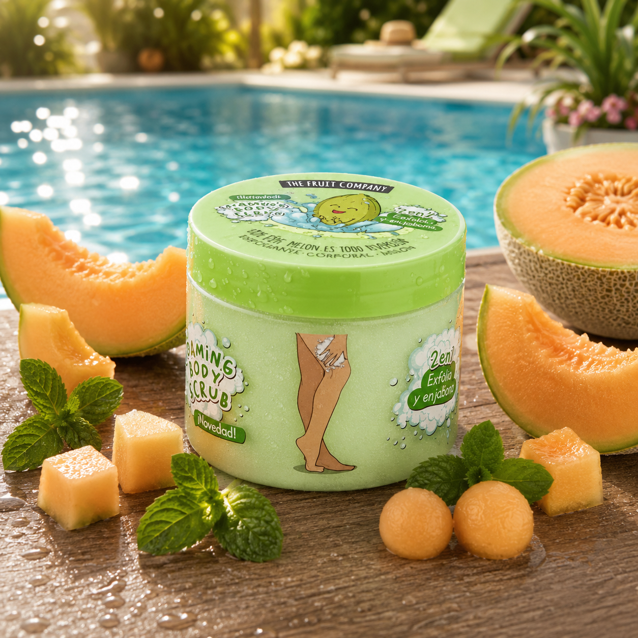 Gel douche / gommage 2en1 the fruit company MELON