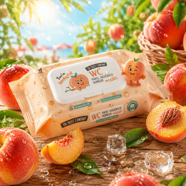 Lingettes pêche wc the fruit company