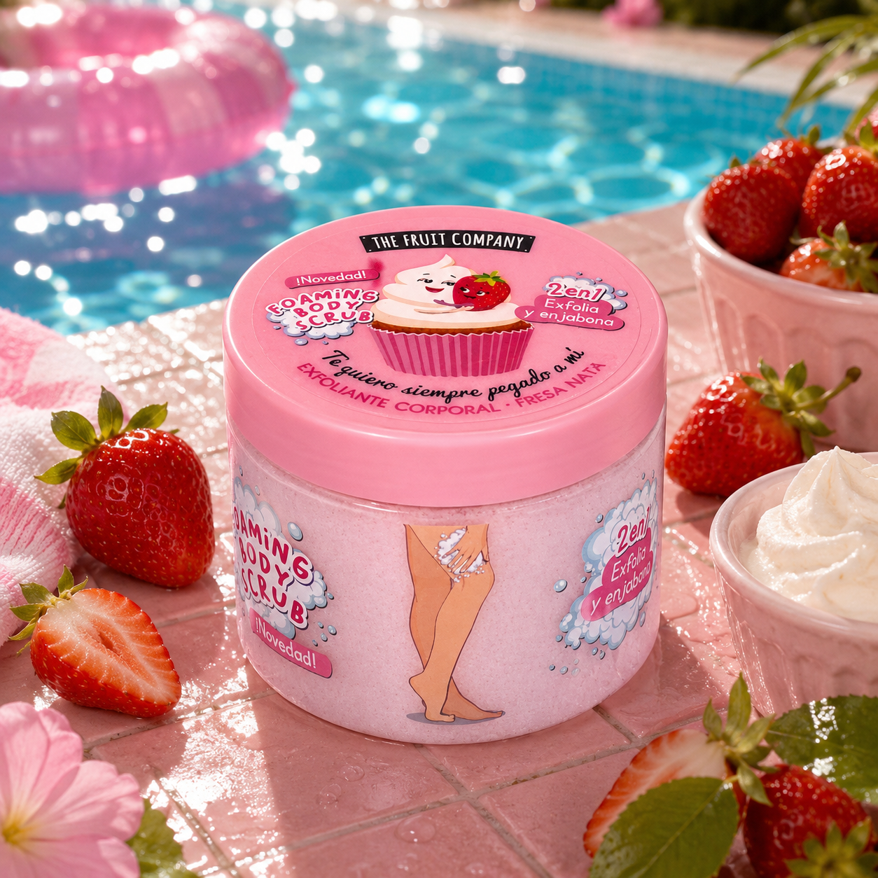 Gel douche / gommage 2en1 the fruit company FRAISE