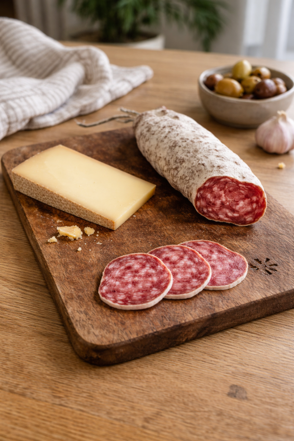 Saucisson sec au comté artisanal (France)