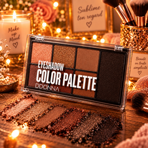 Palette fards à paupières ton Marron
