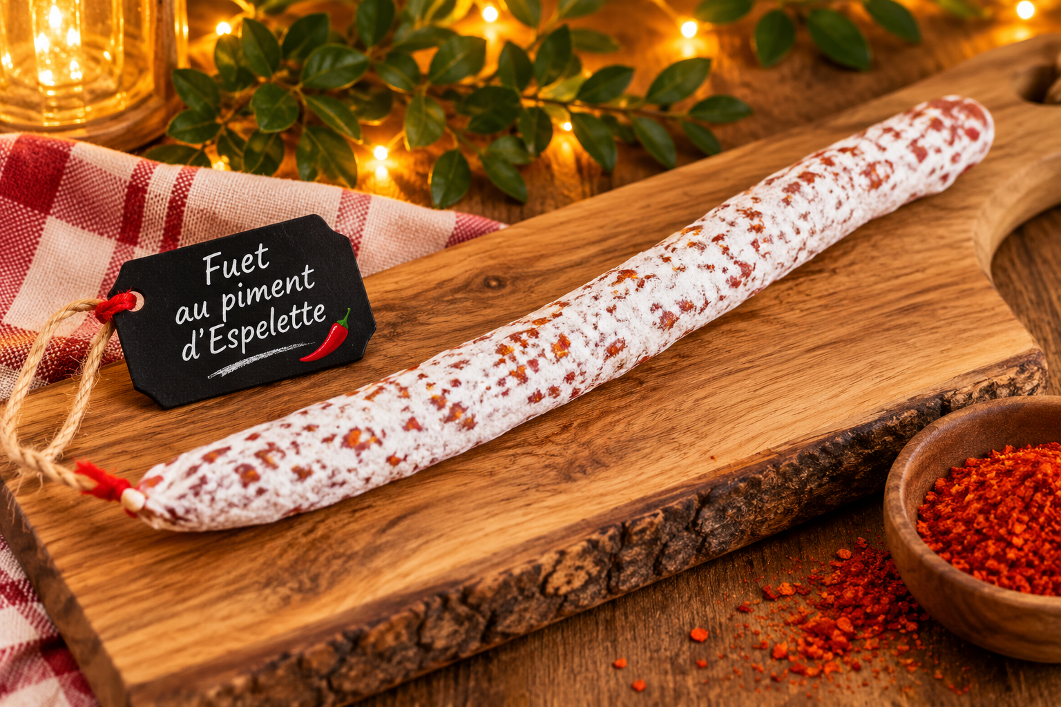 Fuet français - Piment d'Espelette, 120g