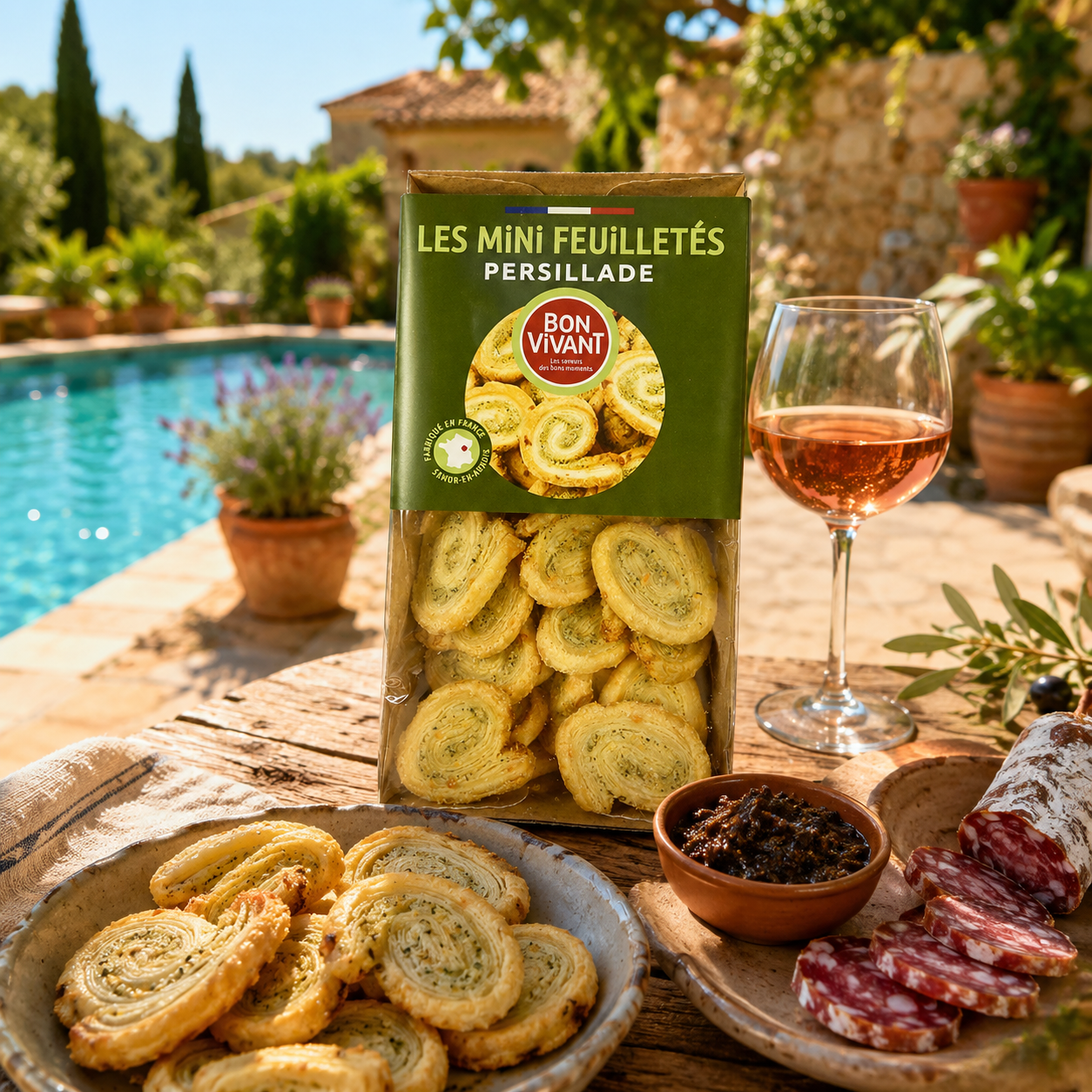 Biscuits apéritifs Palmier à la persillade