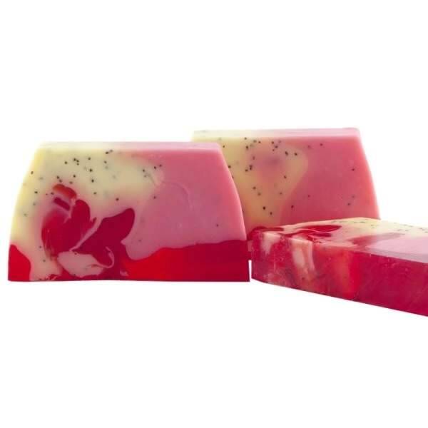 Tranche de savon glycérine Banane-cerise